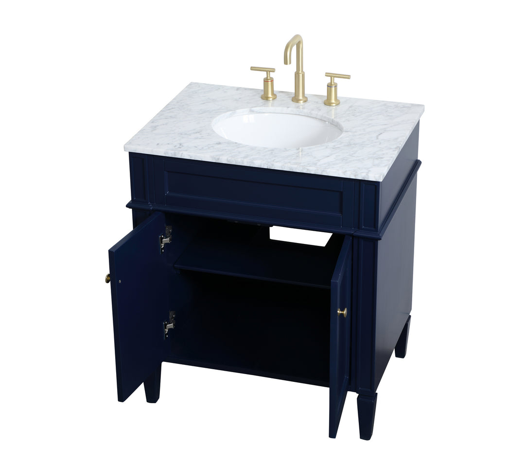 Elegant Lighting - VF12530BL - Single Bathroom Vanity - Park Avenue - blue