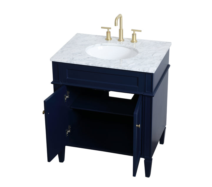 Elegant Lighting - VF12530BL - Single Bathroom Vanity - Park Avenue - blue