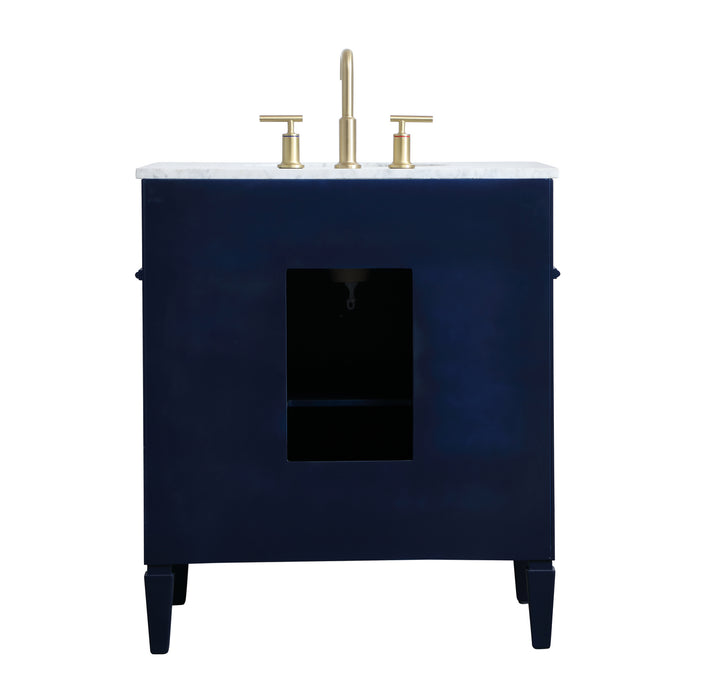 Elegant Lighting - VF12530BL - Single Bathroom Vanity - Park Avenue - blue