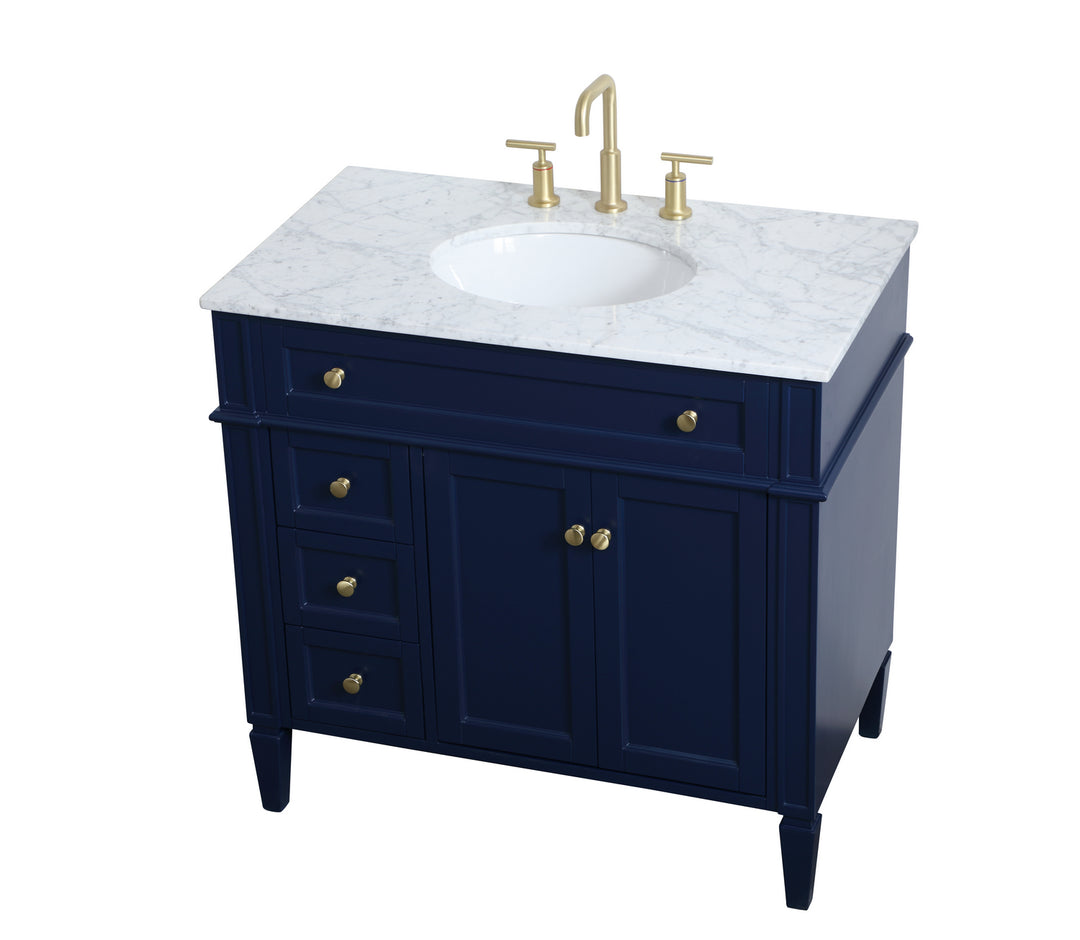 Elegant Lighting - VF12536BL - Single Bathroom Vanity - Park Avenue - blue