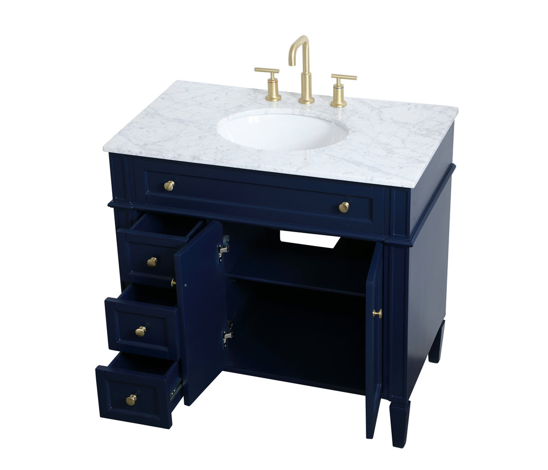 Elegant Lighting - VF12536BL - Single Bathroom Vanity - Park Avenue - blue