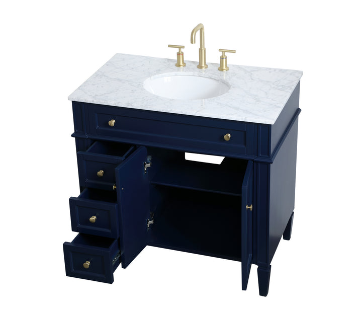 Elegant Lighting - VF12536BL - Single Bathroom Vanity - Park Avenue - blue