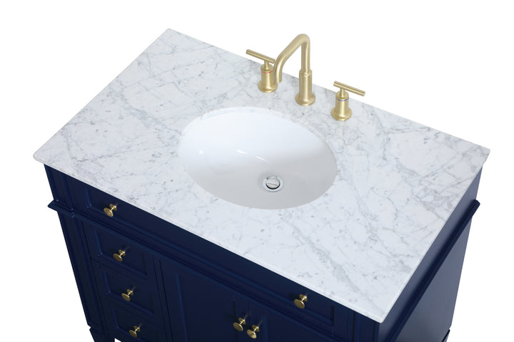 Elegant Lighting - VF12536BL - Single Bathroom Vanity - Park Avenue - blue