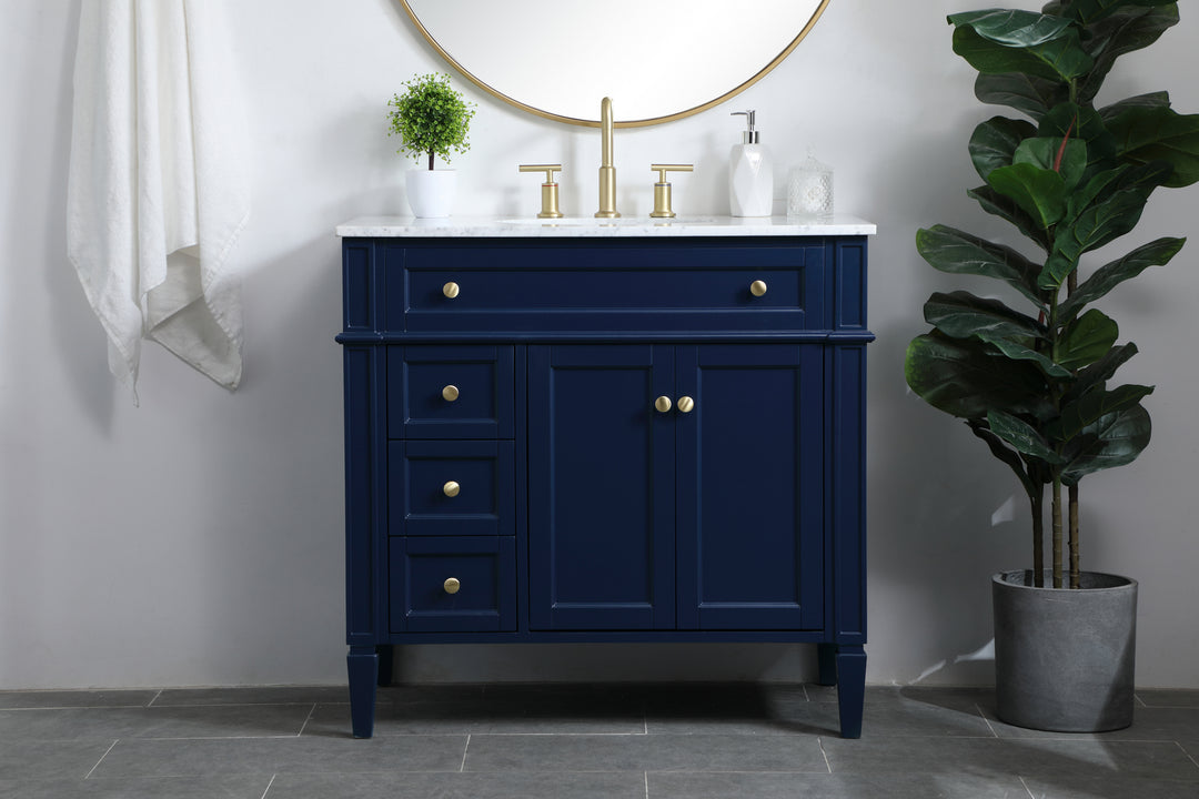 Elegant Lighting - VF12536BL - Single Bathroom Vanity - Park Avenue - blue