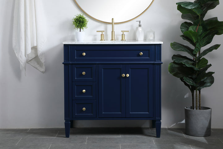 Elegant Lighting - VF12536BL - Single Bathroom Vanity - Park Avenue - blue