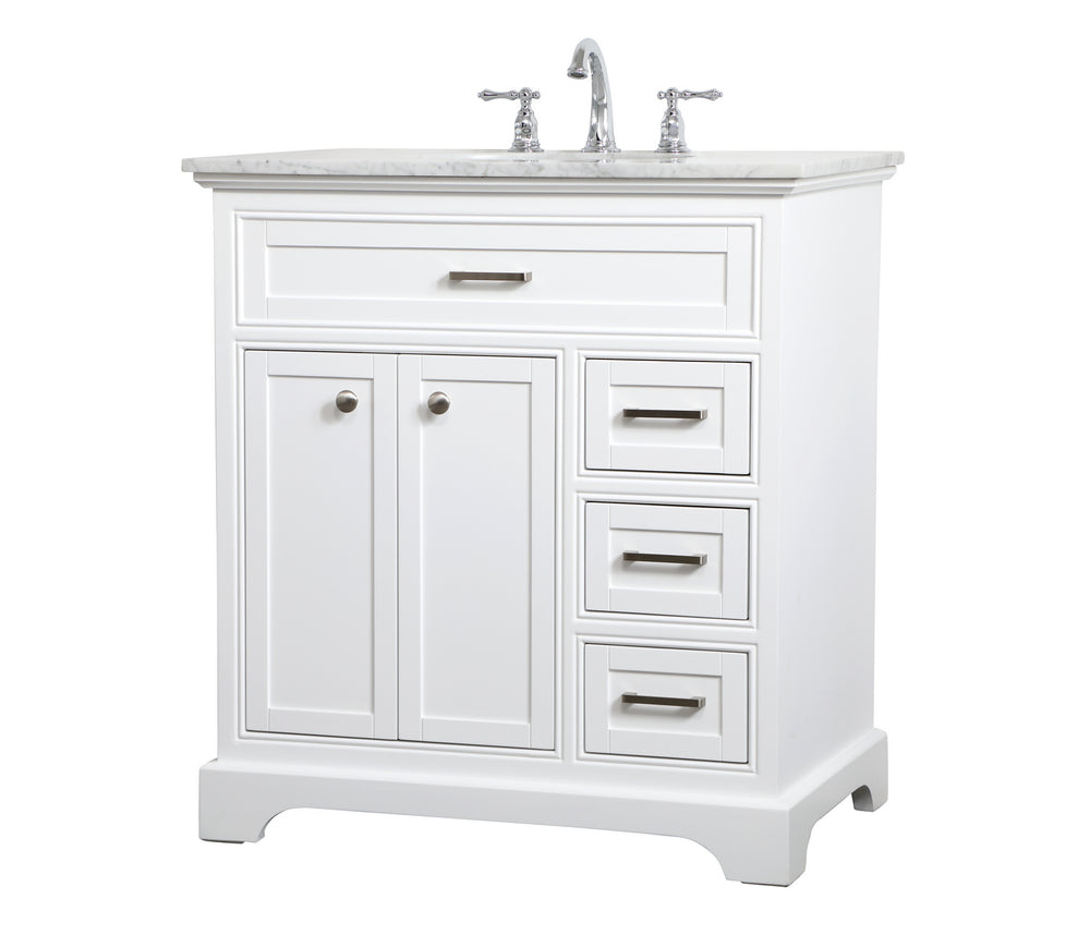 Elegant Lighting - VF15032WH - Single Bathroom Vanity - Americana - white