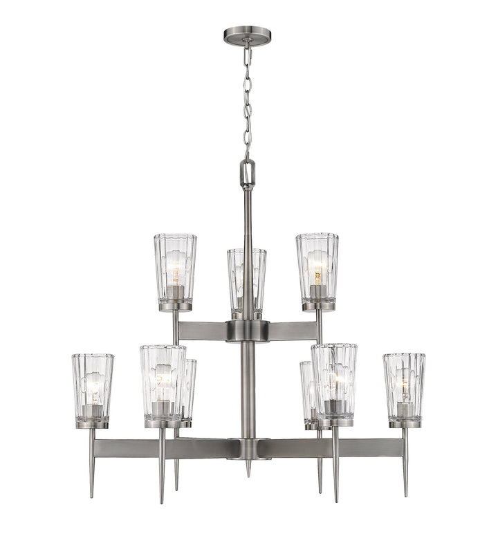 Z-Lite Canada - 1932-9AN - Nine Light Chandelier - Flair - Antique Nickel