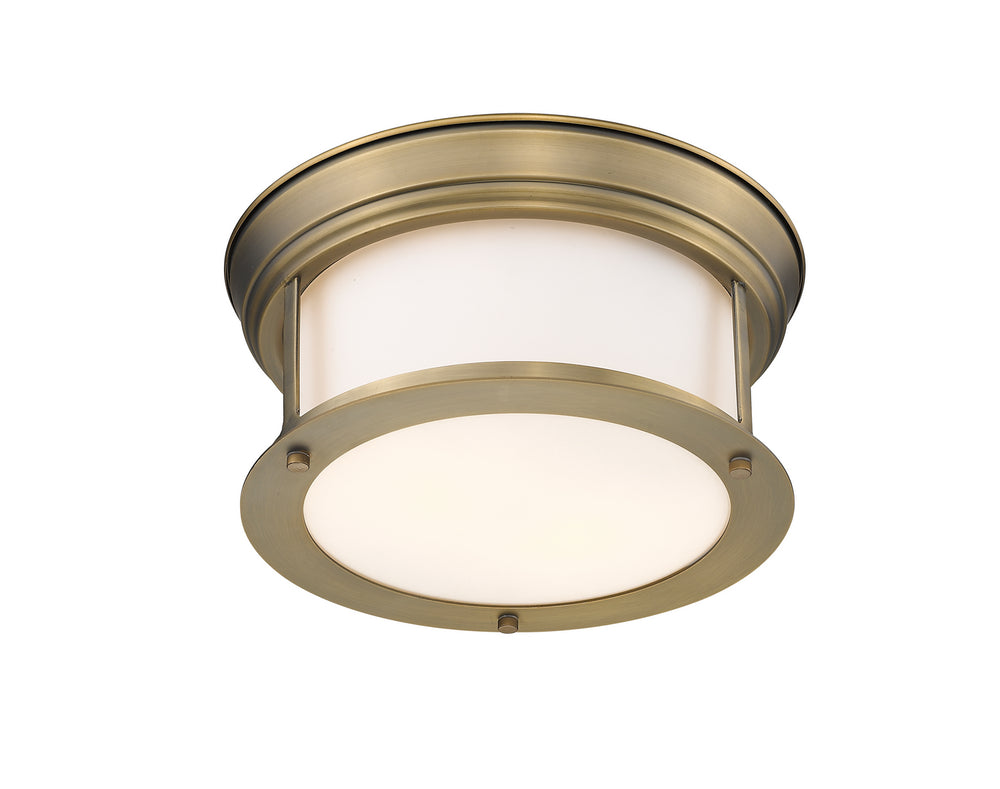 Z-Lite Canada - 2011F10-HBR - Two Light Flush Mount - Sonna - Heritage Brass