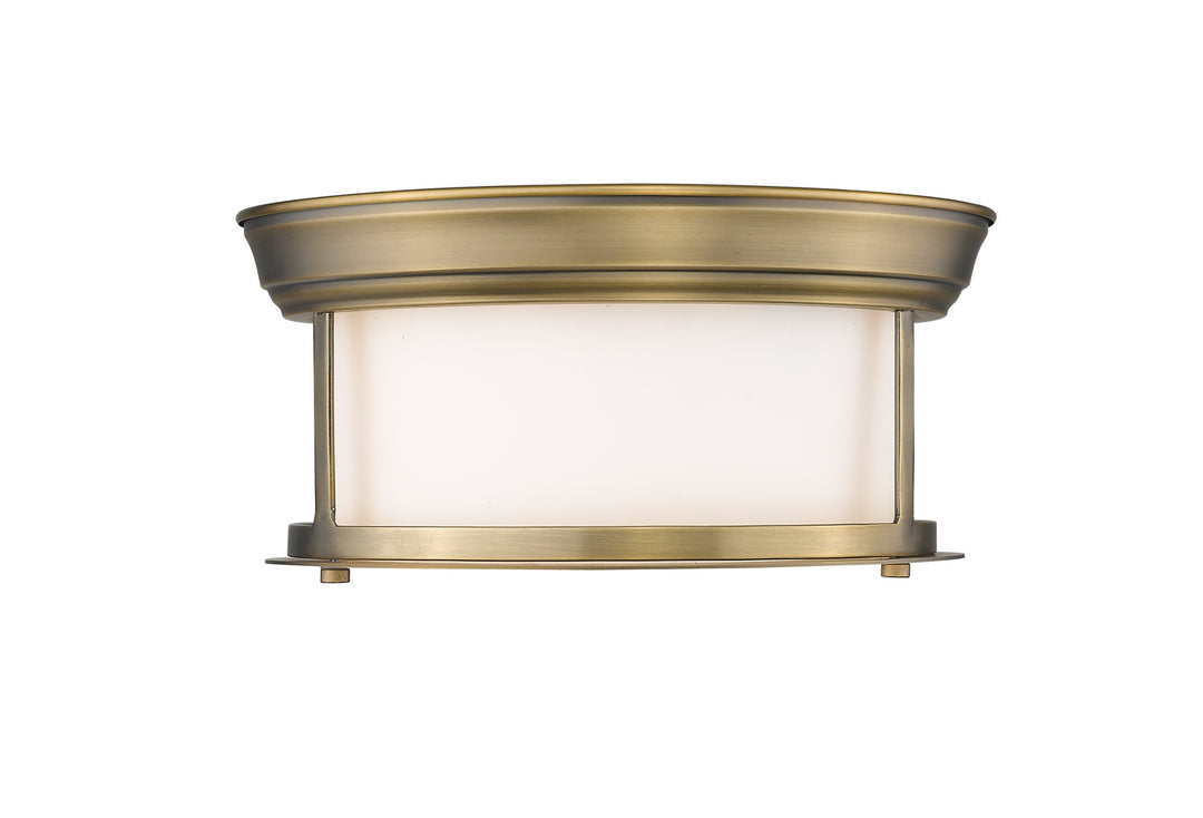 Z-Lite Canada - 2011F10-HBR - Two Light Flush Mount - Sonna - Heritage Brass