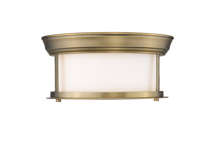 Z-Lite Canada - 2011F10-HBR - Two Light Flush Mount - Sonna - Heritage Brass