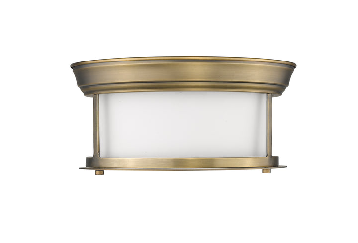 Z-Lite Canada - 2011F10-HBR - Two Light Flush Mount - Sonna - Heritage Brass