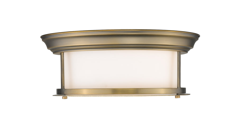 Z-Lite Canada - 2011F13-HBR - Two Light Flush Mount - Sonna - Heritage Brass