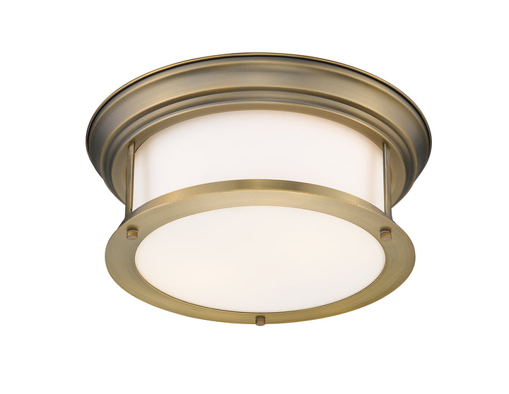 Z-Lite Canada - 2011F13-HBR - Two Light Flush Mount - Sonna - Heritage Brass