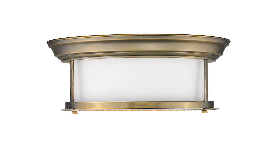 Z-Lite Canada - 2011F13-HBR - Two Light Flush Mount - Sonna - Heritage Brass
