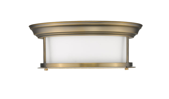 Z-Lite Canada - 2011F13-HBR - Two Light Flush Mount - Sonna - Heritage Brass