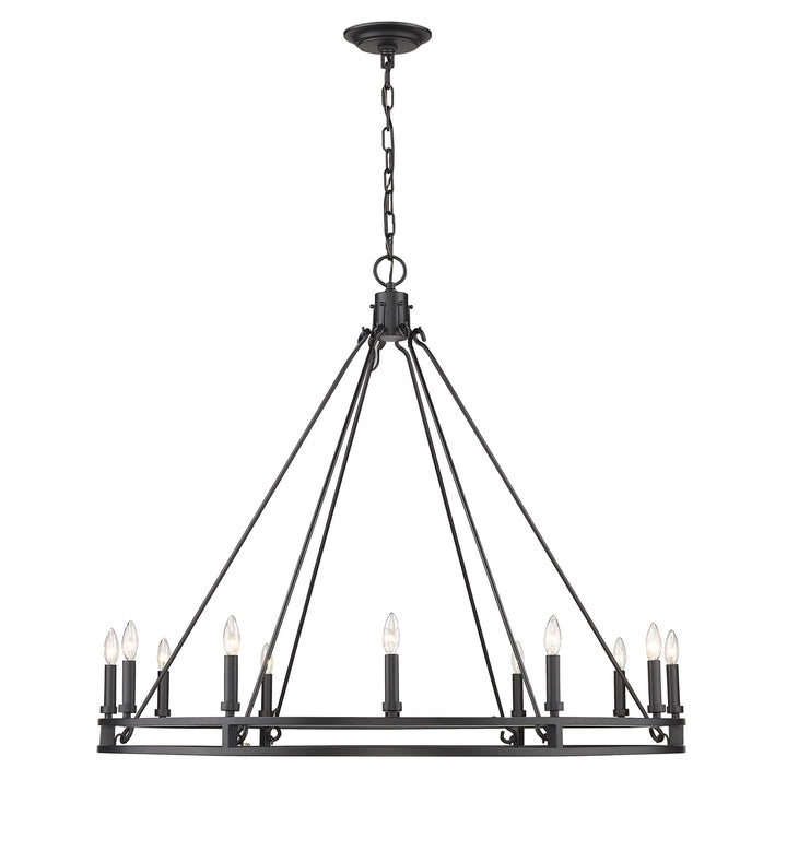 Z-Lite Canada - 4005-12MB - 12 Light Chandelier - Dennison - Matte Black