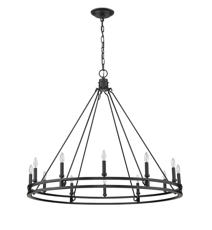 Z-Lite Canada - 4005-12MB - 12 Light Chandelier - Dennison - Matte Black