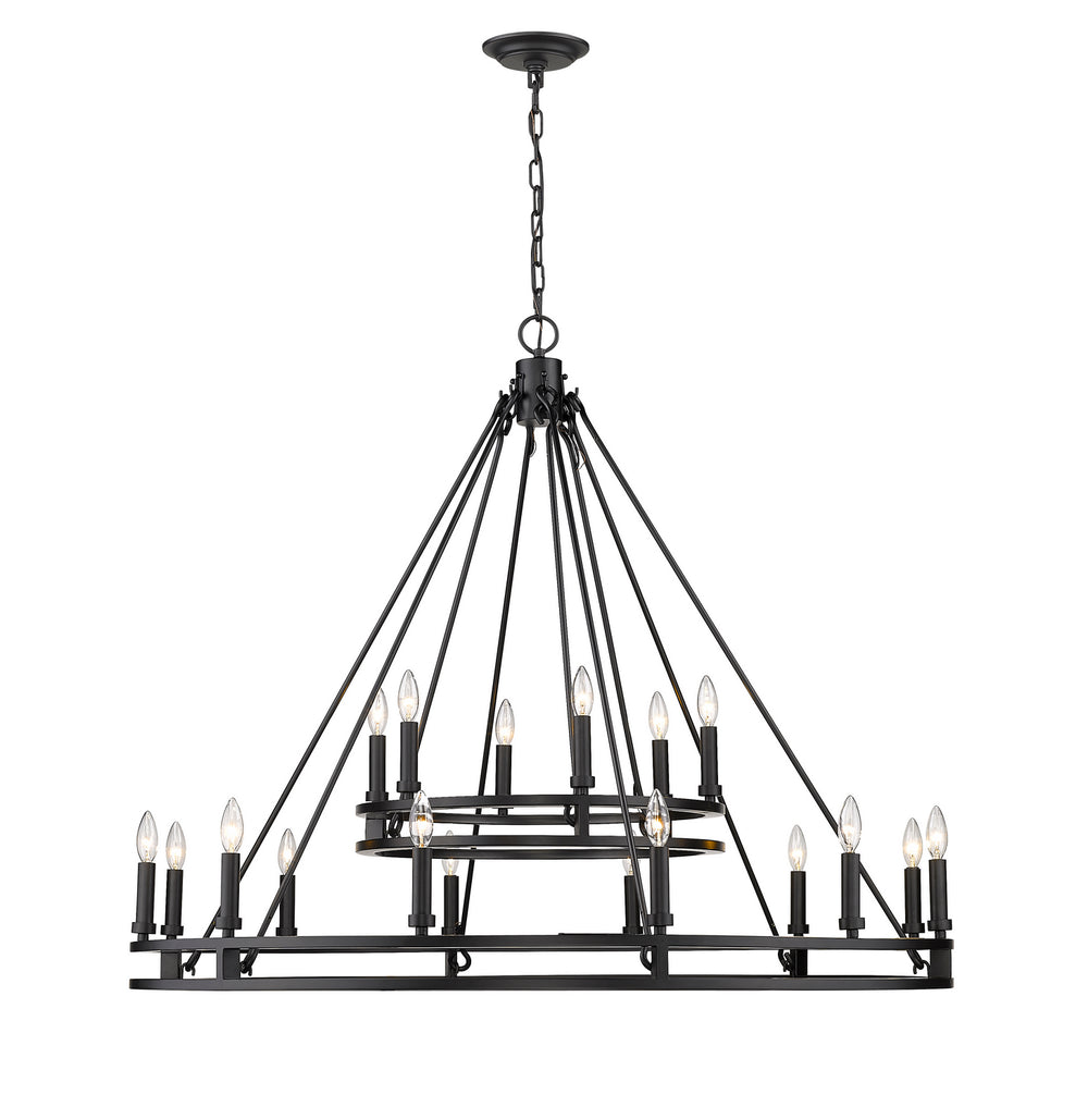 Z-Lite Canada - 4005-18MB - 18 Light Chandelier - Dennison - Matte Black