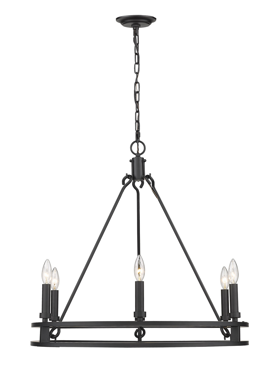 Z-Lite Canada - 4005-6MB - Six Light Chandelier - Dennison - Matte Black