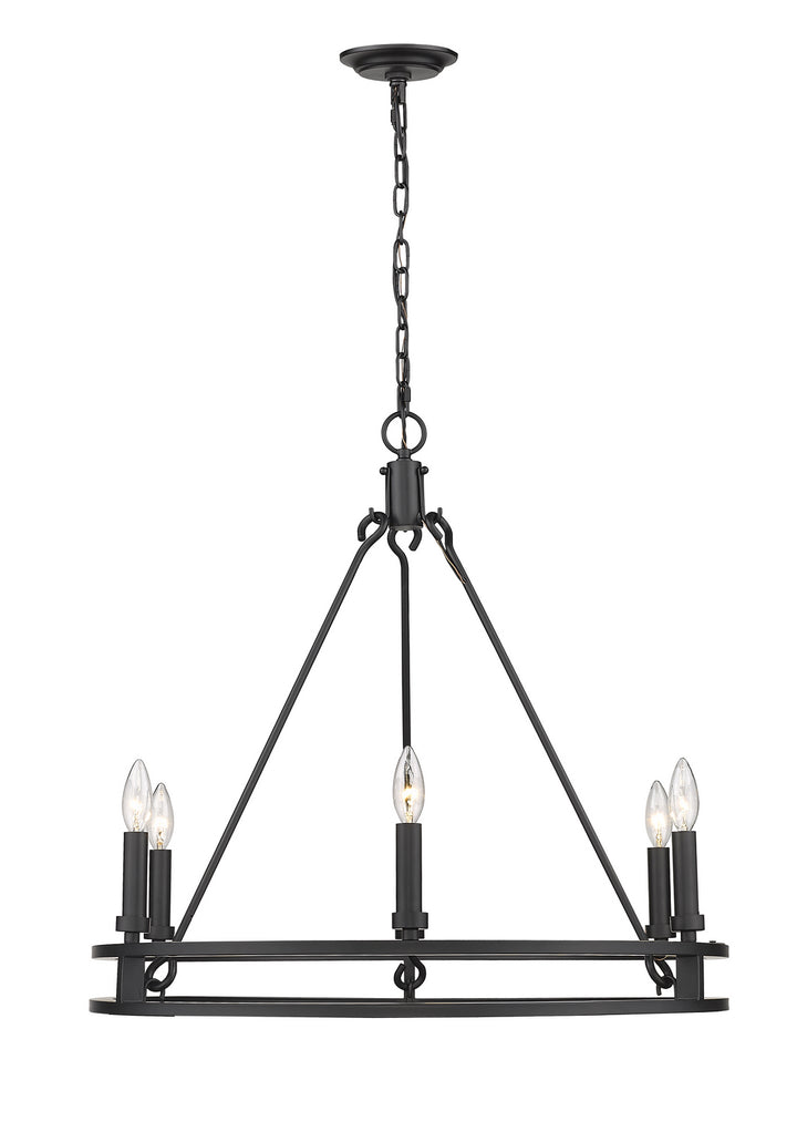Z-Lite Canada - 4005-6MB - Six Light Chandelier - Dennison - Matte Black