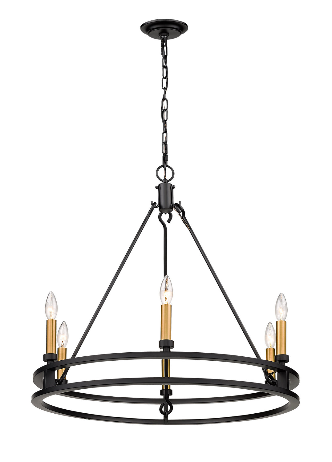 Z-Lite Canada - 4005-6MB - Six Light Chandelier - Dennison - Matte Black