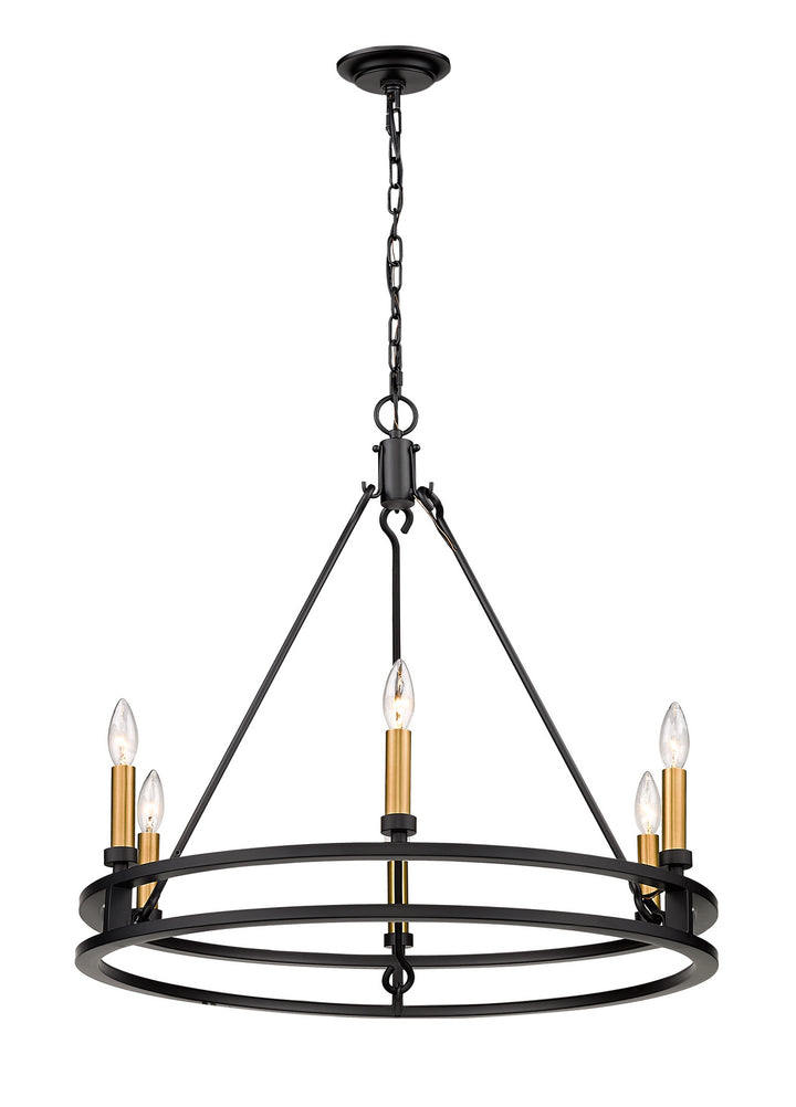 Z-Lite Canada - 4005-6MB - Six Light Chandelier - Dennison - Matte Black