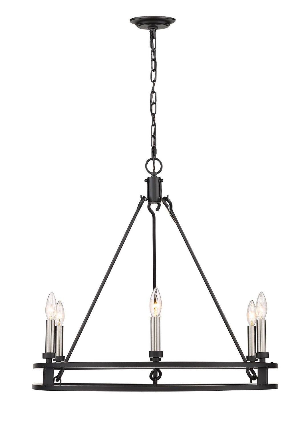 Z-Lite Canada - 4005-6MB - Six Light Chandelier - Dennison - Matte Black