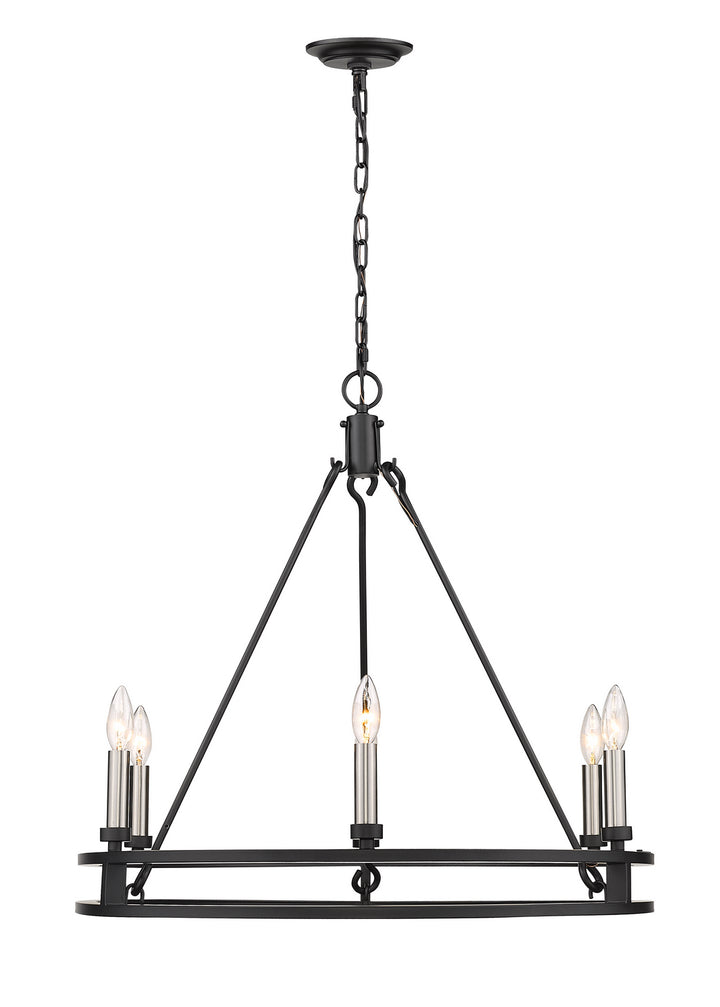 Z-Lite Canada - 4005-6MB - Six Light Chandelier - Dennison - Matte Black