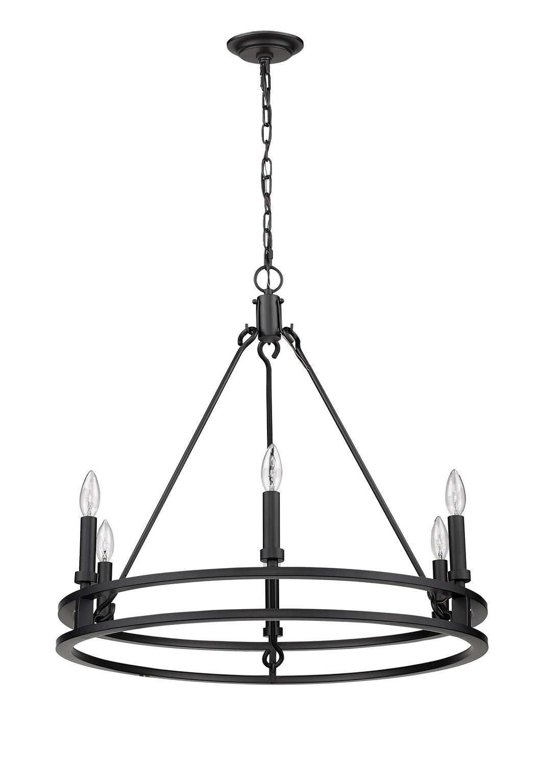 Z-Lite Canada - 4005-6MB - Six Light Chandelier - Dennison - Matte Black