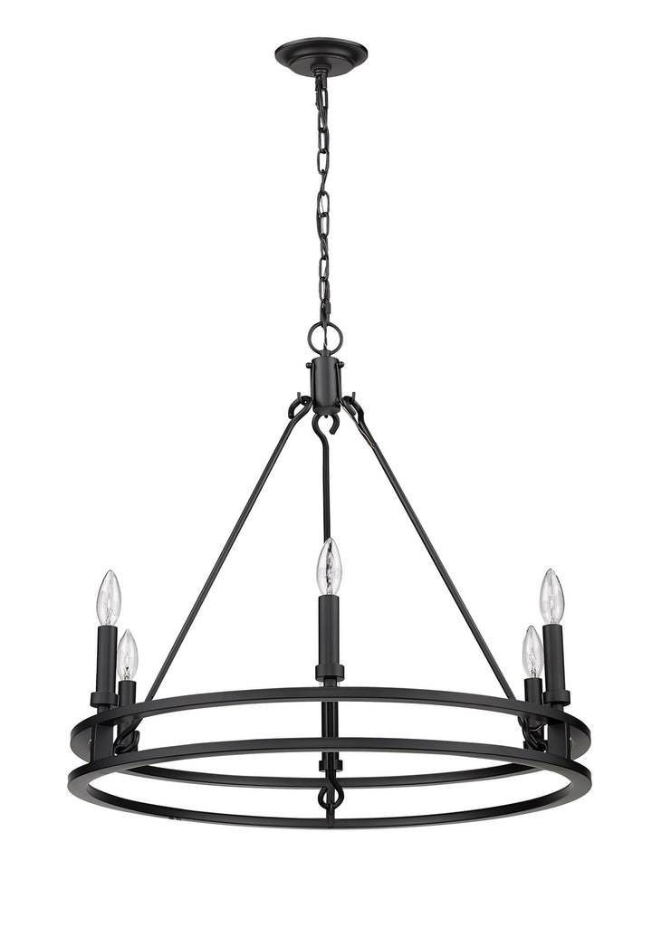 Z-Lite Canada - 4005-6MB - Six Light Chandelier - Dennison - Matte Black