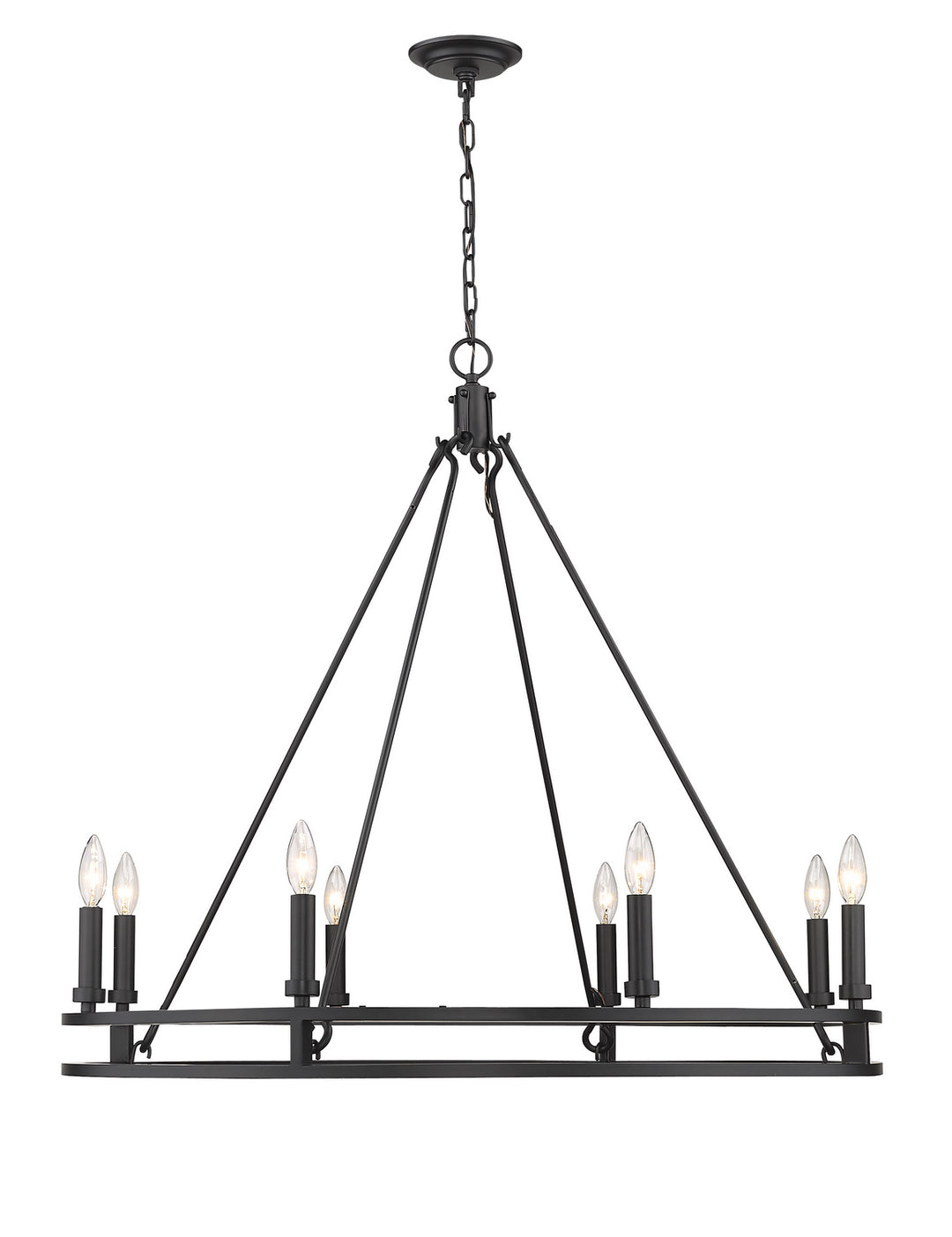 Z-Lite Canada - 4005-8MB - Eight Light Chandelier - Dennison - Matte Black