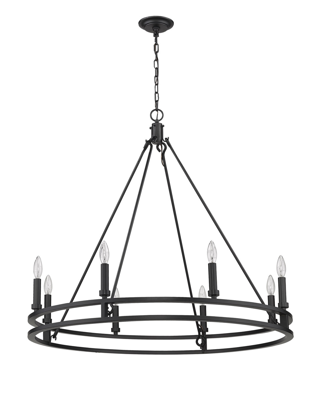 Z-Lite Canada - 4005-8MB - Eight Light Chandelier - Dennison - Matte Black