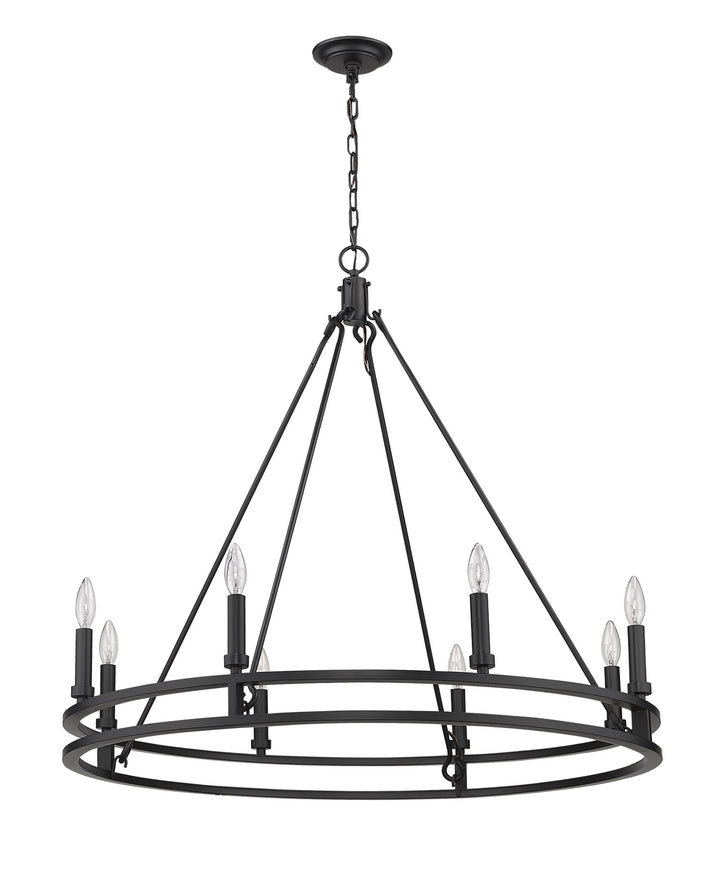 Z-Lite Canada - 4005-8MB - Eight Light Chandelier - Dennison - Matte Black