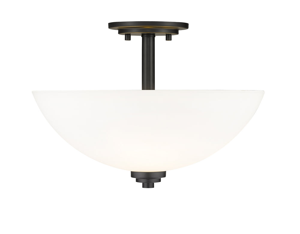 Z-Lite Canada - 443SF-MB - Three Light Semi Flush Mount - Ashton - Matte Black