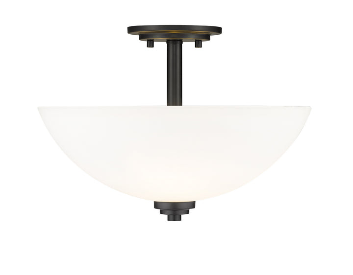 Z-Lite Canada - 443SF-MB - Three Light Semi Flush Mount - Ashton - Matte Black