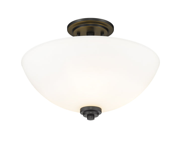 Z-Lite Canada - 443SF-MB - Three Light Semi Flush Mount - Ashton - Matte Black