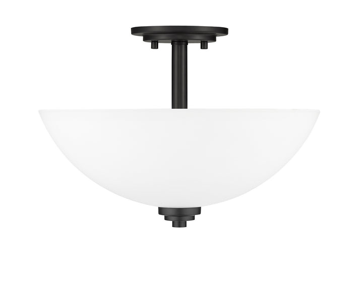 Z-Lite Canada - 443SF-MB - Three Light Semi Flush Mount - Ashton - Matte Black
