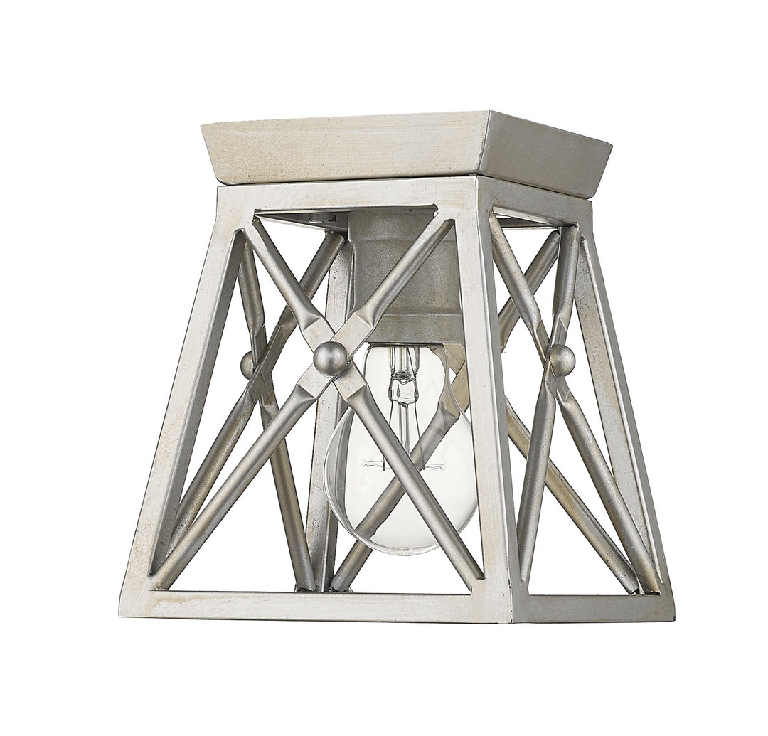 Z-Lite Canada - 447F1-AS - One Light Flush Mount - Trestle - Antique Silver