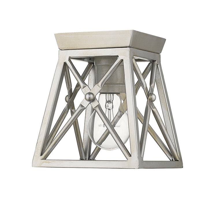Z-Lite Canada - 447F1-AS - One Light Flush Mount - Trestle - Antique Silver