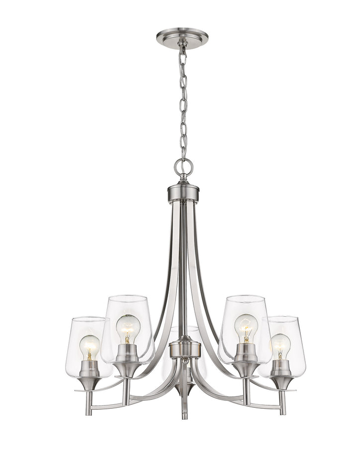 Z-Lite Canada - 473-5BN - Five Light Chandelier - Joliet - Brushed Nickel