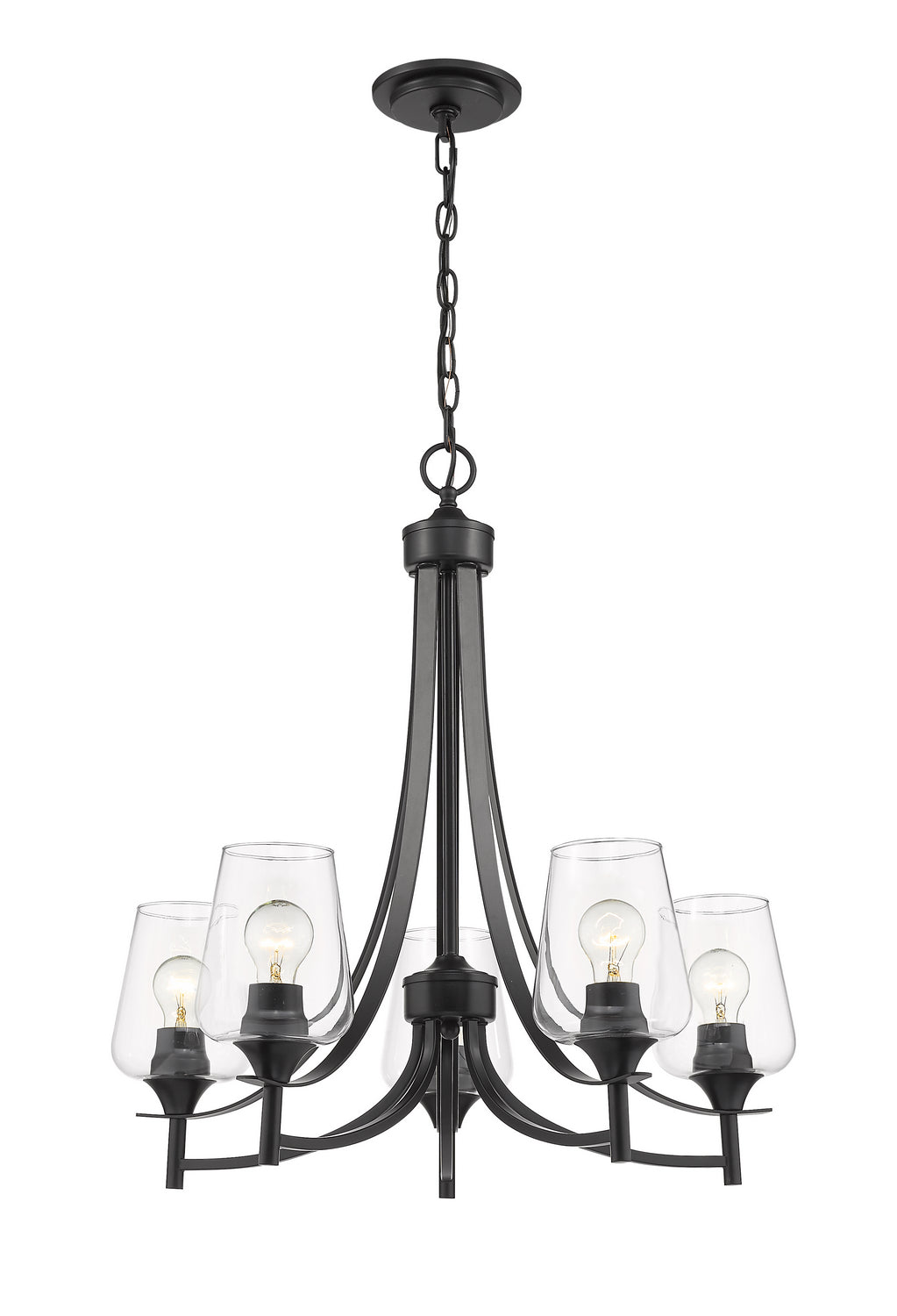 Z-Lite Canada - 473-5MB - Five Light Chandelier - Joliet - Matte Black