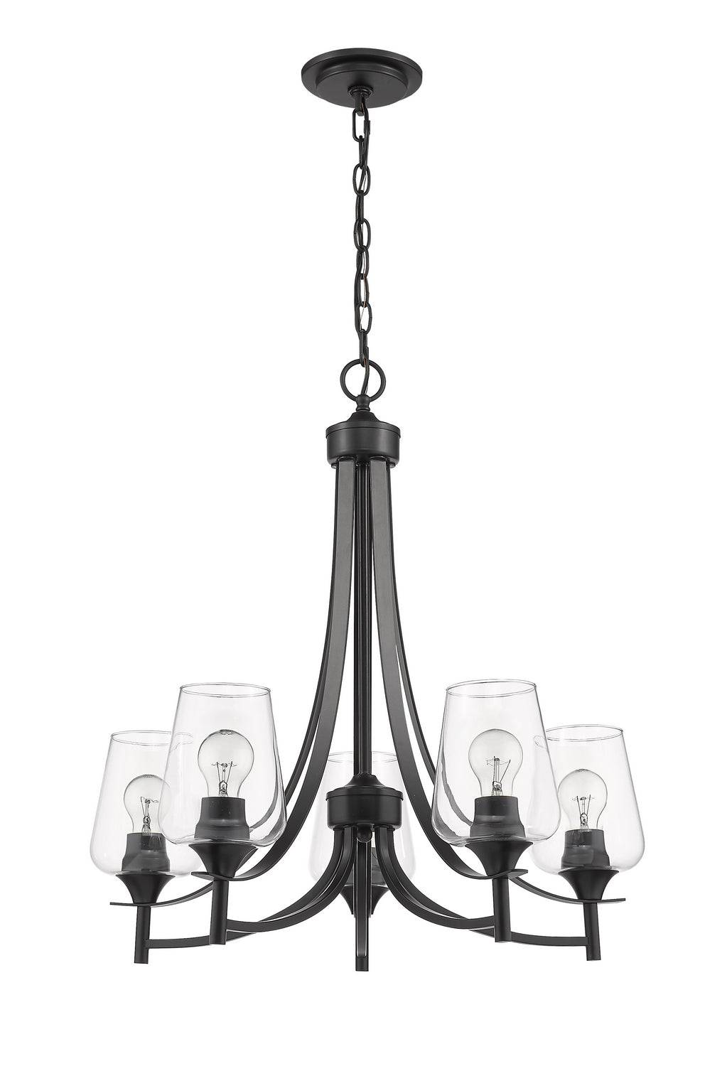 Z-Lite Canada - 473-5MB - Five Light Chandelier - Joliet - Matte Black