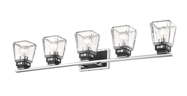 Z-Lite Canada - 474-5V-CH-MB - Five Light Vanity - Jackson - Chrome + Matte Black