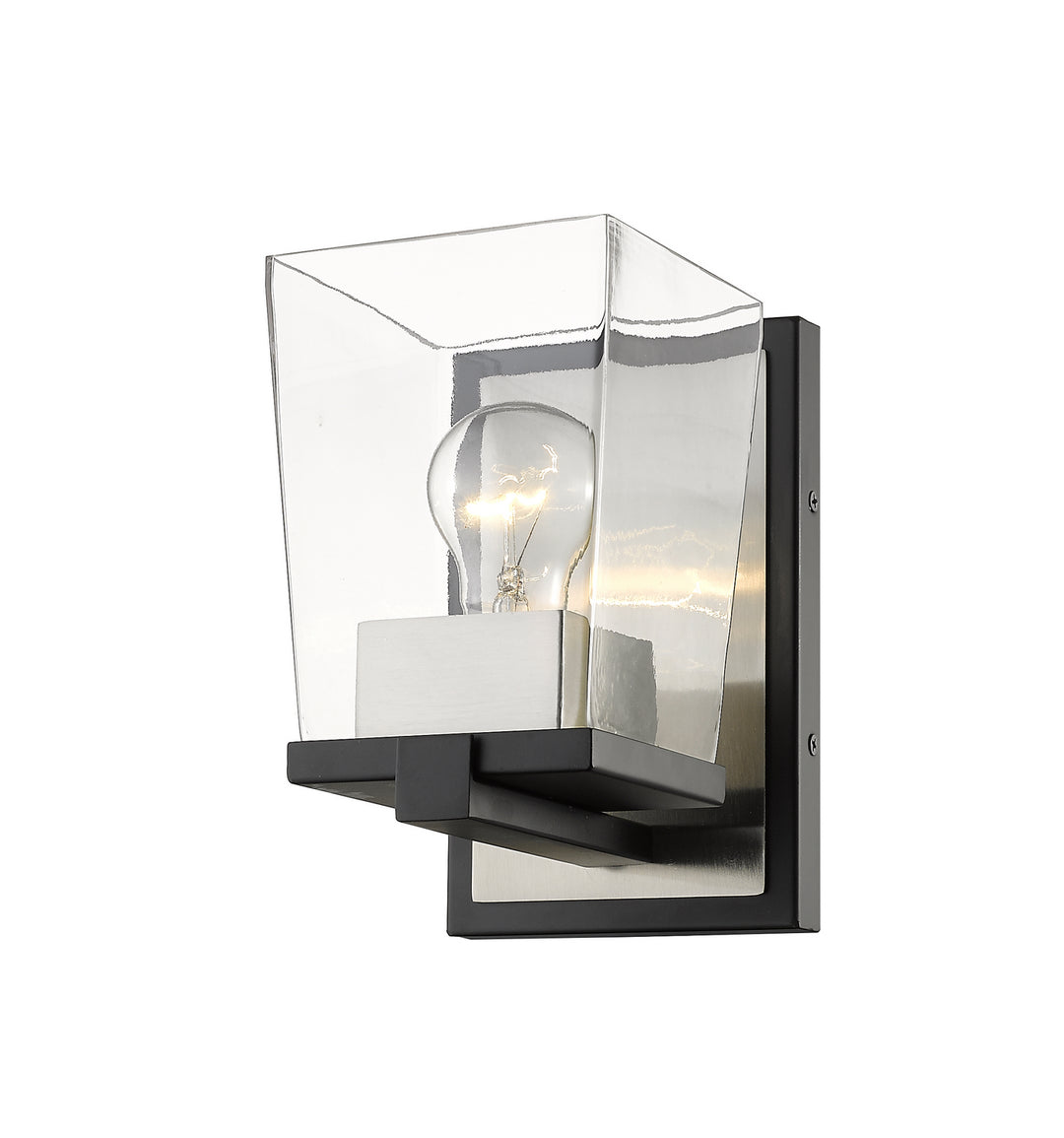 Z-Lite Canada - 475-1S-MB-BN - One Light Wall Sconce - Bleeker Street - Matte Black + Brushed Nickel