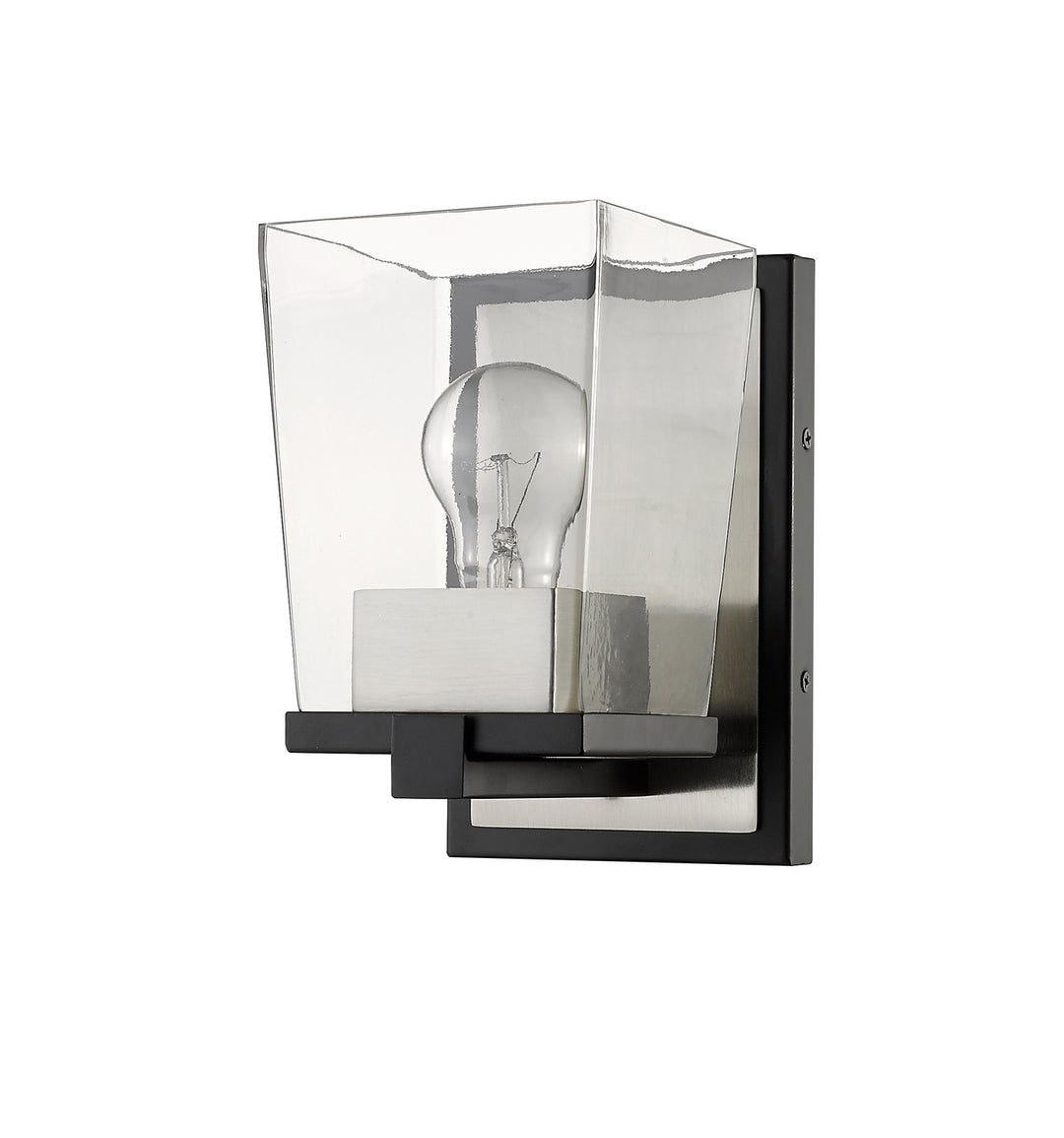 Z-Lite Canada - 475-1S-MB-BN - One Light Wall Sconce - Bleeker Street - Matte Black + Brushed Nickel