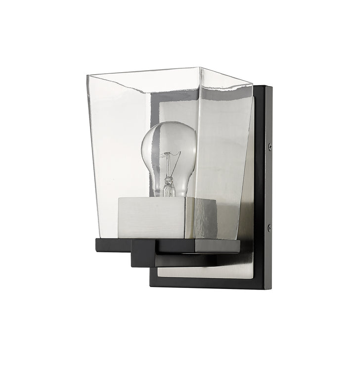 Z-Lite Canada - 475-1S-MB-BN - One Light Wall Sconce - Bleeker Street - Matte Black + Brushed Nickel