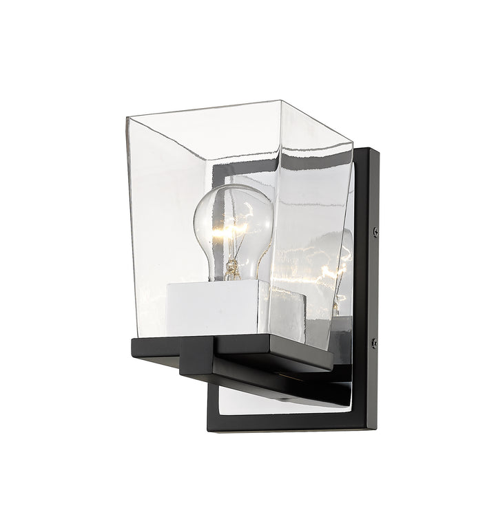 Z-Lite Canada - 475-1S-MB-CH - One Light Wall Sconce - Bleeker Street - Matte Black + Chrome