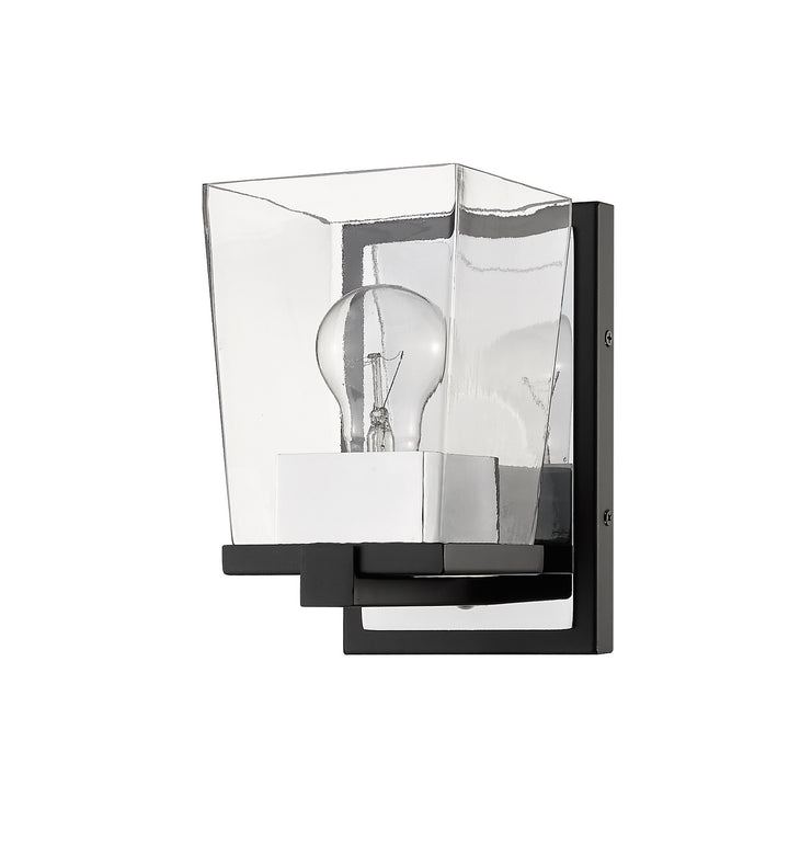 Z-Lite Canada - 475-1S-MB-CH - One Light Wall Sconce - Bleeker Street - Matte Black + Chrome