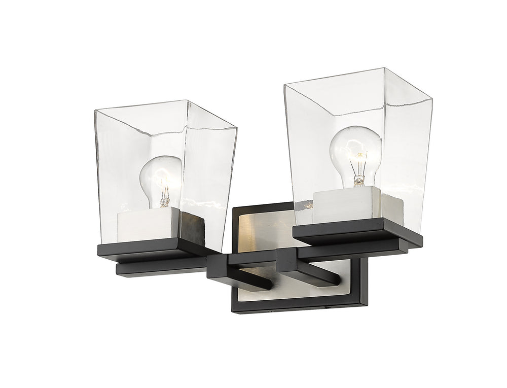 Z-Lite Canada - 475-2V-MB-BN - Two Light Vanity - Bleeker Street - Matte Black + Brushed Nickel
