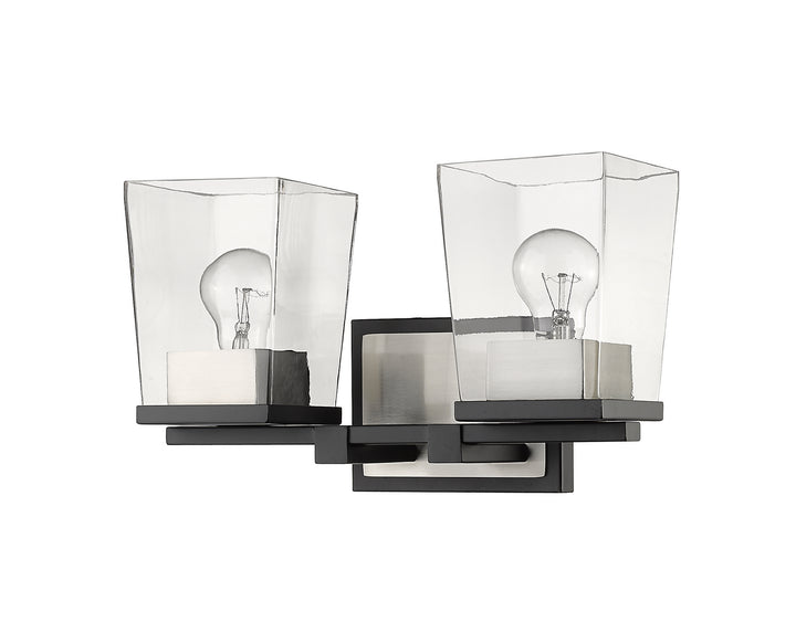 Z-Lite Canada - 475-2V-MB-BN - Two Light Vanity - Bleeker Street - Matte Black + Brushed Nickel